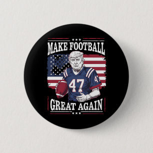 Make Football Great Again Vintage USA Flag Trump 6 Cm Round Badge