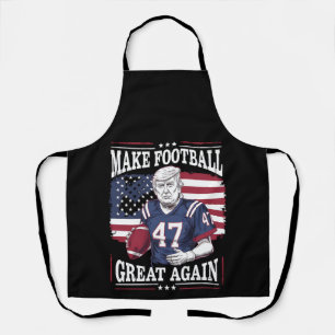 Make Football Great Again Vintage USA Flag Trump Apron