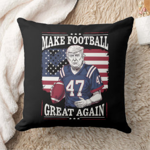 Make Football Great Again Vintage USA Flag Trump Cushion