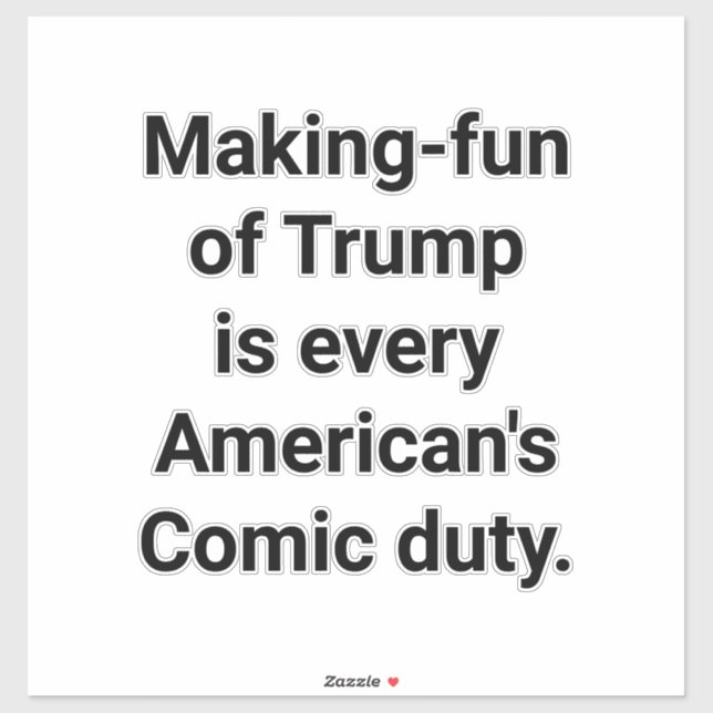 Make Fun of Trump! Hankamer Artjunkhaus Comic Art (Sheet)