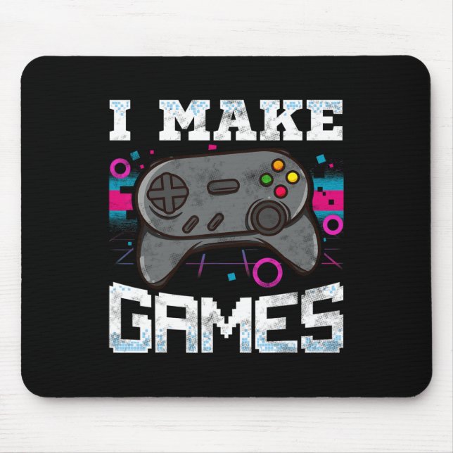 Make Games For Video Game Developer Gift  Mouse Pad (Front)