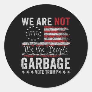 Make Garbyge Great Again Garge For Trump 2024 Classic Round Sticker