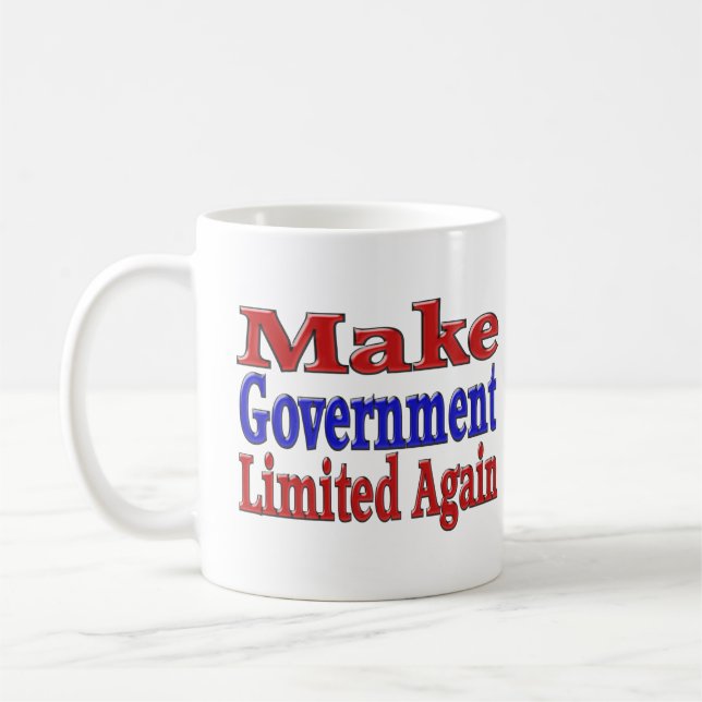 Make Government Limited Again half text Coffee Mug (Left)