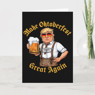 Make Great Again Funny Trump Drink Beer Prost Card
