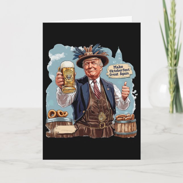 Make Great Again Trump Beer Mug  Card (Front)