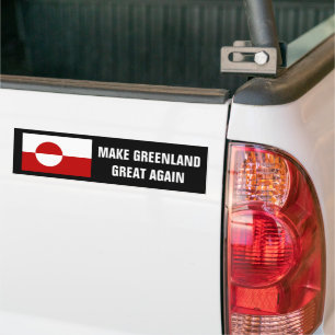 Make Greenland Great Again country flag Bumper Sticker
