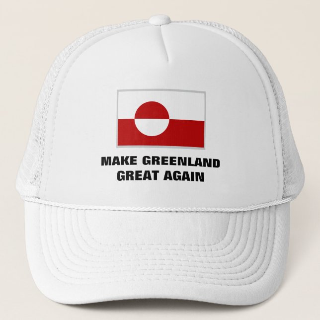 Make Greenland Great Again Kalaallit Nunaat flag Trucker Hat (Front)