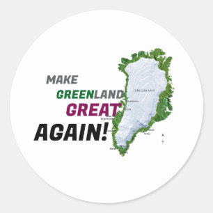 Make Greenland Great Again! (MGGA) Classic Round Sticker