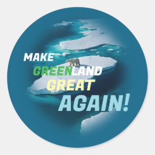 Make Greenland Great Again! (MGGA) Classic Round Sticker