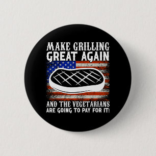 Make Grilling Great Again Usa Trump Bbq Barbecue S 6 Cm Round Badge