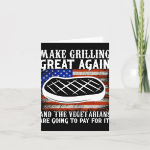 Make Grilling Great Again Usa Trump Bbq Barbecue S Card
