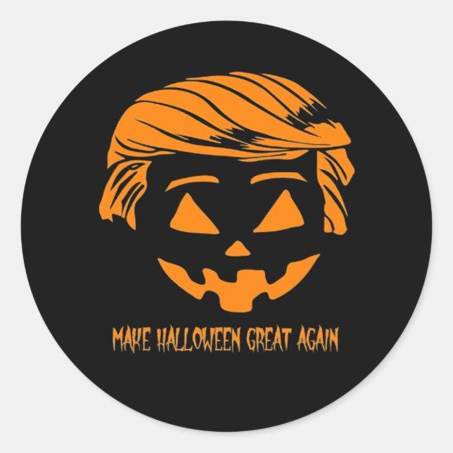 Make Halloween Great Again Classic Round Sticker (Front)