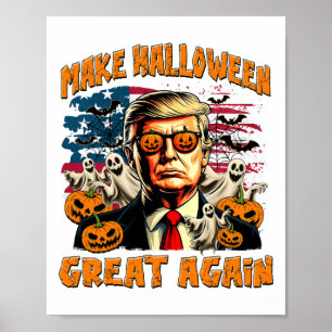 Make Halloween Great Again Donald Trump Spooky Sea Poster