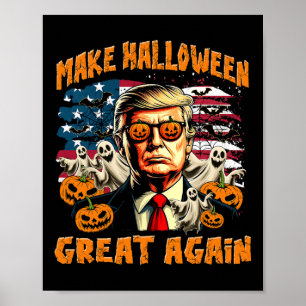 Make Halloween Great Again Donald Trump Spooky Sea Poster