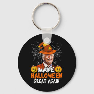 Make Halloween Great Again Funny Trump Jack O Lant Key Ring