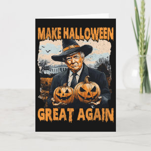 Make Halloween Great Again Funny Trump Witch Jack Card