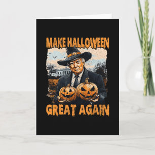 Make Halloween Great Again Funny Trump Witch Jack Card