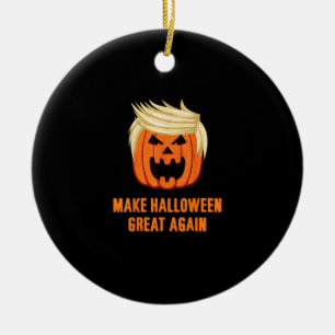 Make Halloween Great Again Funny Trumpkin – Basic Ceramic Ornament