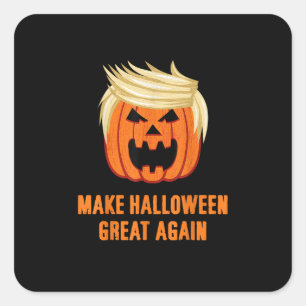 Make Halloween Great Again Funny Trumpkin – Basic Square Sticker