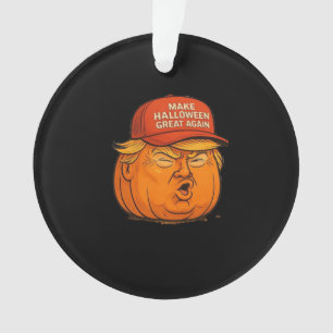 Make Halloween Great Again – Funny Trumpkin Slogan Ornament