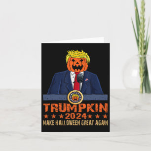 Make Halloween Great Again Trump 2024 Trumpkin Men Card