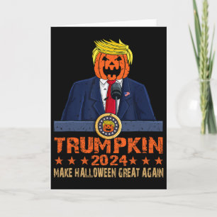Make Halloween Great Again Trump 2024 Trumpkin Men Card