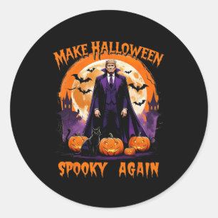 Make Halloween Spooky Again Funny Trump Halloween  Classic Round Sticker