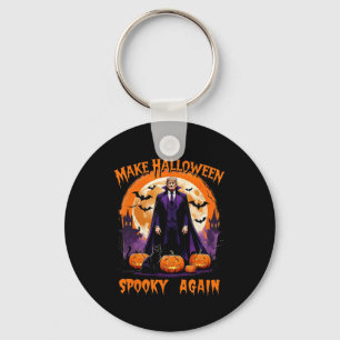 Make Halloween Spooky Again Funny Trump Halloween Key Ring
