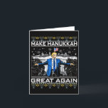 Make Hanukkah Great Again Funny Trump Ugly Chanuka Card<br><div class="desc">Make Hanukkah Great Again Funny Trump Ugly Chanukah 1</div>