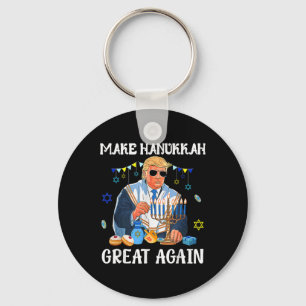 Make Hanukkah Great Again Jewish Ugly Chanukah Swe Key Ring