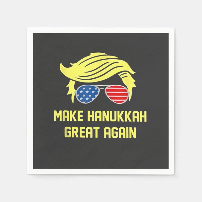 Make Hanukkah Great Again Trump Jewish  Napkin (Front)