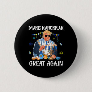 Make Hanukkah Great Again Trump Jewish Ugly 6 Cm Round Badge
