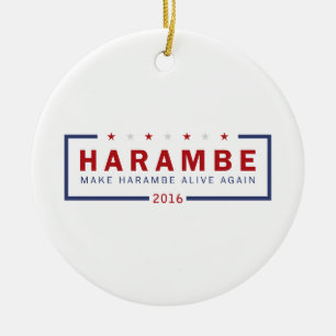 Make Harambe Alive Again Ceramic Ornament
