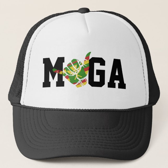 MAKE HAWAII GREAT AGAIN KANAKA SHAKA- PLAY ON MAGA TRUCKER HAT (Front)