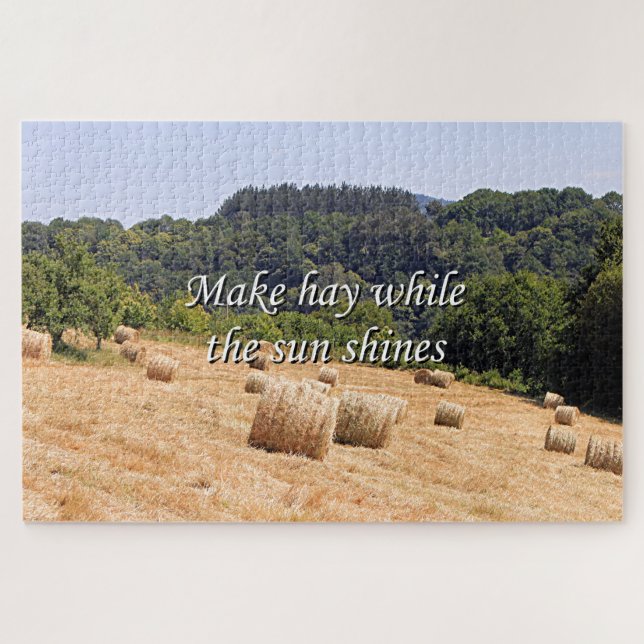 Make hay while the sun shines hay bales,Spain Jigsaw Puzzle (Horizontal)