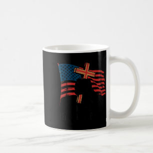 Make Heaven Crowded Christian Patriotic Cross Amer Coffee Mug