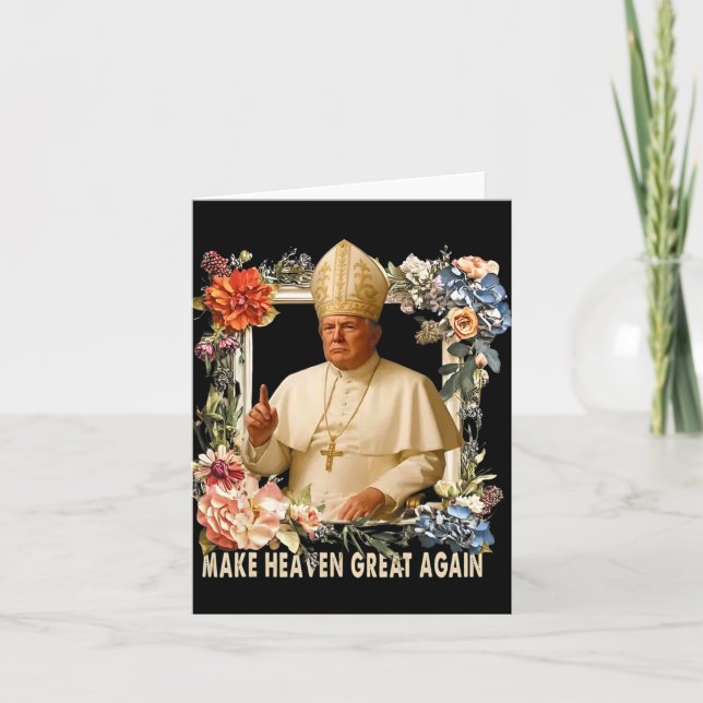 Make Heaven Great Again Donald Trump  Card (Front)