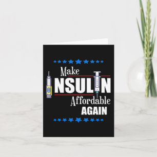 Make Insulin Affordable Again Diabetes Awareness  Card