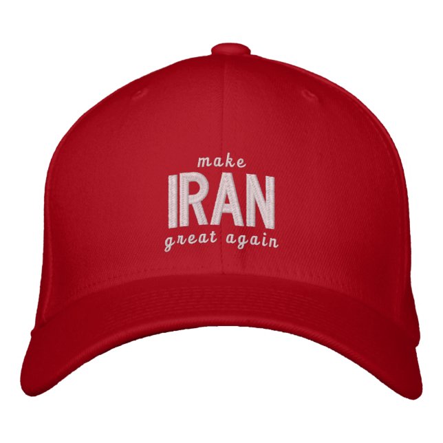 Make Iran Great Again MIGA Persian Patriot Red Embroidered Hat (Front)