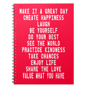 Make It A Great Day Graphic Design By Artinspired Notebook