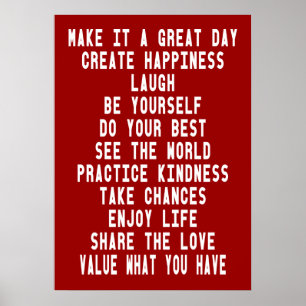 Make It A Great Day Inspirational Poster