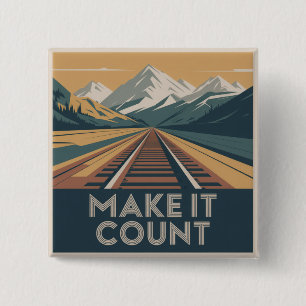 Make It Count 15 Cm Square Badge