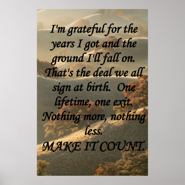 Make It Count Poster (Front)