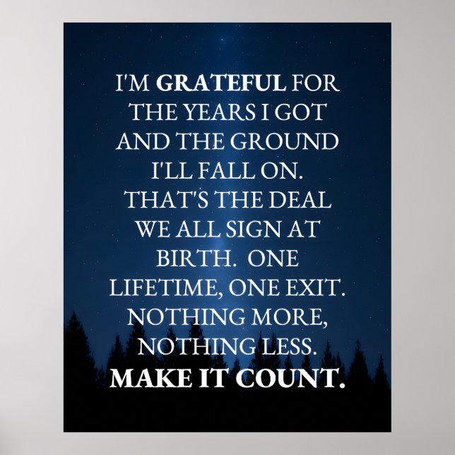 Make It Count! Poster (Front)