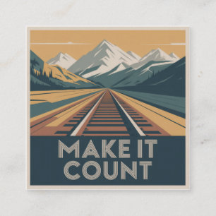 Make It Count Square Business Card