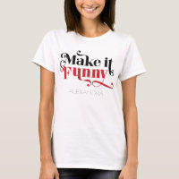 Make It Funny Black Red Typeface Name Customised