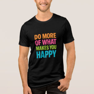 Make It Happen – Bold Motivational Typography Desi Tri-Blend Shirt
