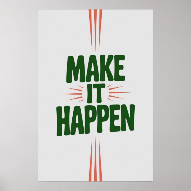 Make It Happen – Bold Motivational Wall Art 💪     (Front)