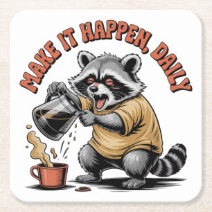 Make It Happen, Daily Square Paper Coaster
