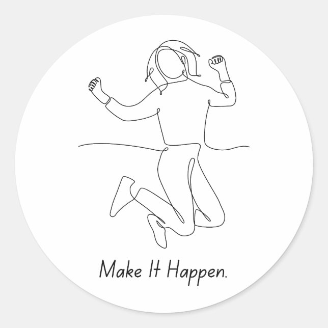 Make It Happen – Hustle Sticker (Front)